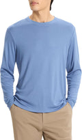 Theory Men's Essential Tee in Anemone Milano, Blue Lake, S