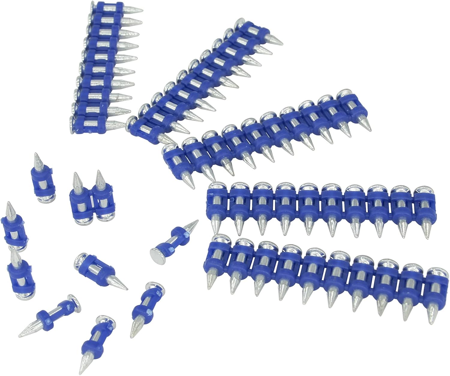 10 Boxes - KIMSING MTSD-19 12 Gauge 3/4 Inch X .109 Inch Smooth Shank Plastic Collated Concrete and Steel Drive Pin Mechanical Galvanized for Gas Power Concrete and Steel Nailer 1,000 PCS/Box