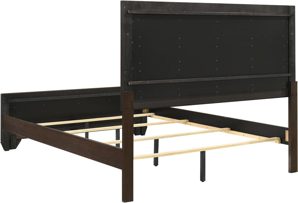 Coaster Home Furnishings Kauffman Transitional 5-Piece Bedroom Set Queen Size Panel Bed Frame 54-inch Headboard Dark Cocoa 204391Q-S5