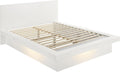 Coaster Home Furnishings Jessica Contemporary 5-Piece Bedroom Set Queen Size LED Wall Panel Bed Frame 43-inch Headboard Snow White 202990Q-S5P