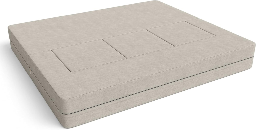 Jaxx Zipline Convertible Sleeper Sofa & Three Ottomans/California King-Size Bed, Dove Grey