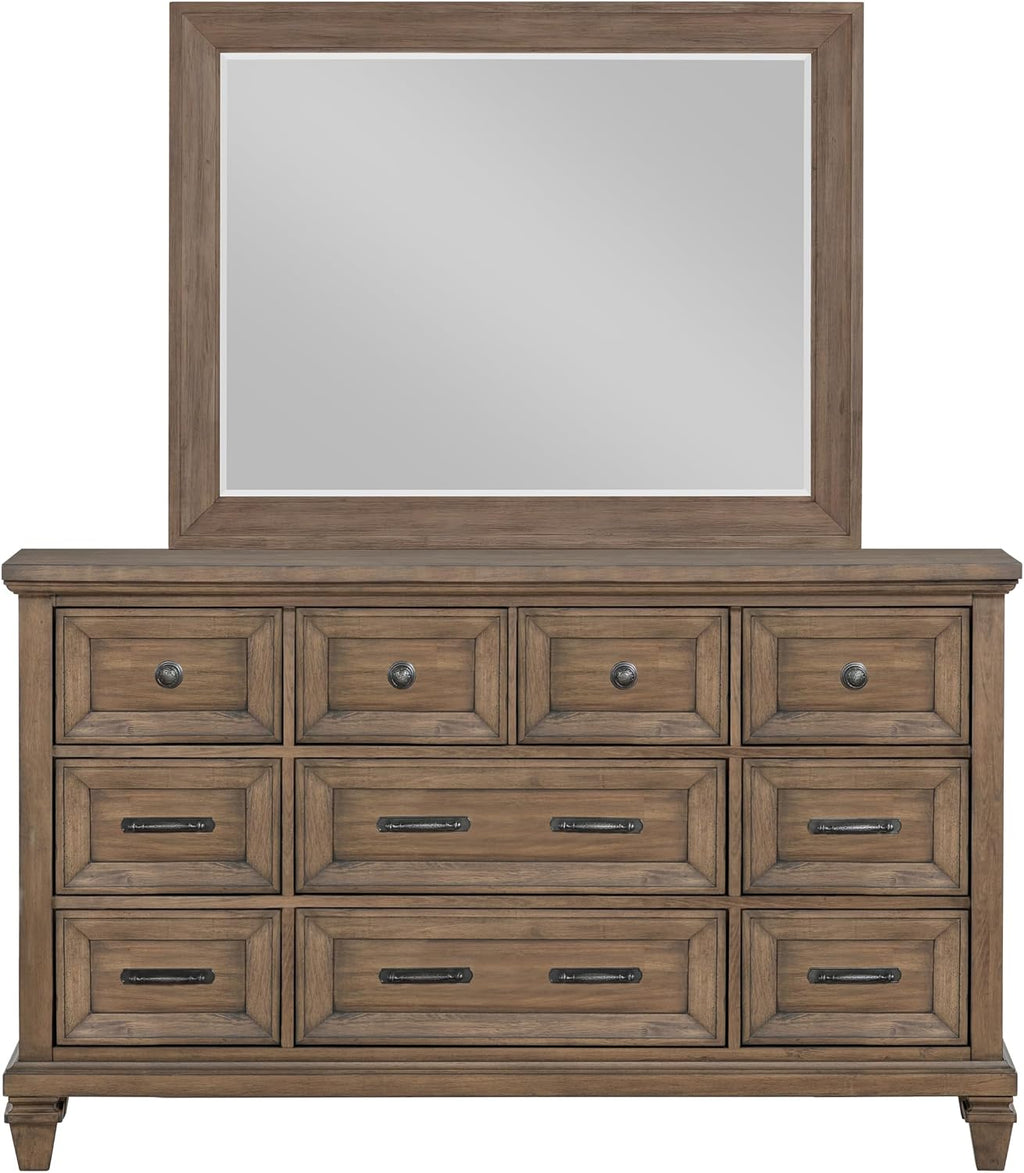 New Classic Furniture Mariana 5-Piece Wood King Bedroom Set, Vintage Mocha