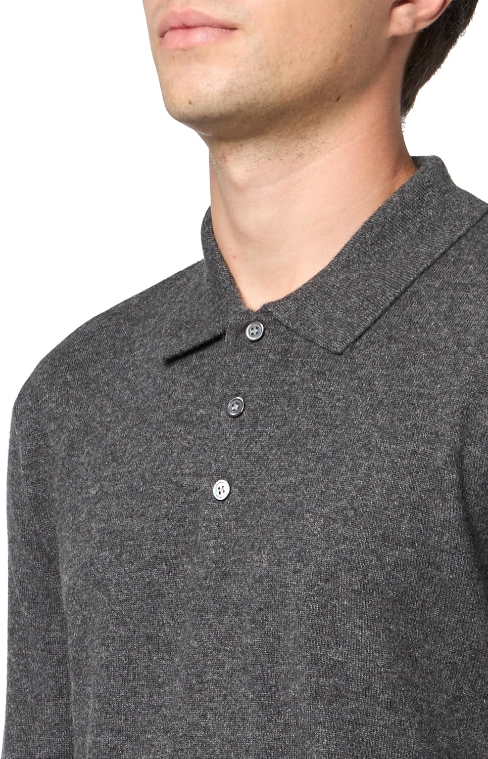 Theory Men's Hilles Long Sleeve Polo in Cashmere