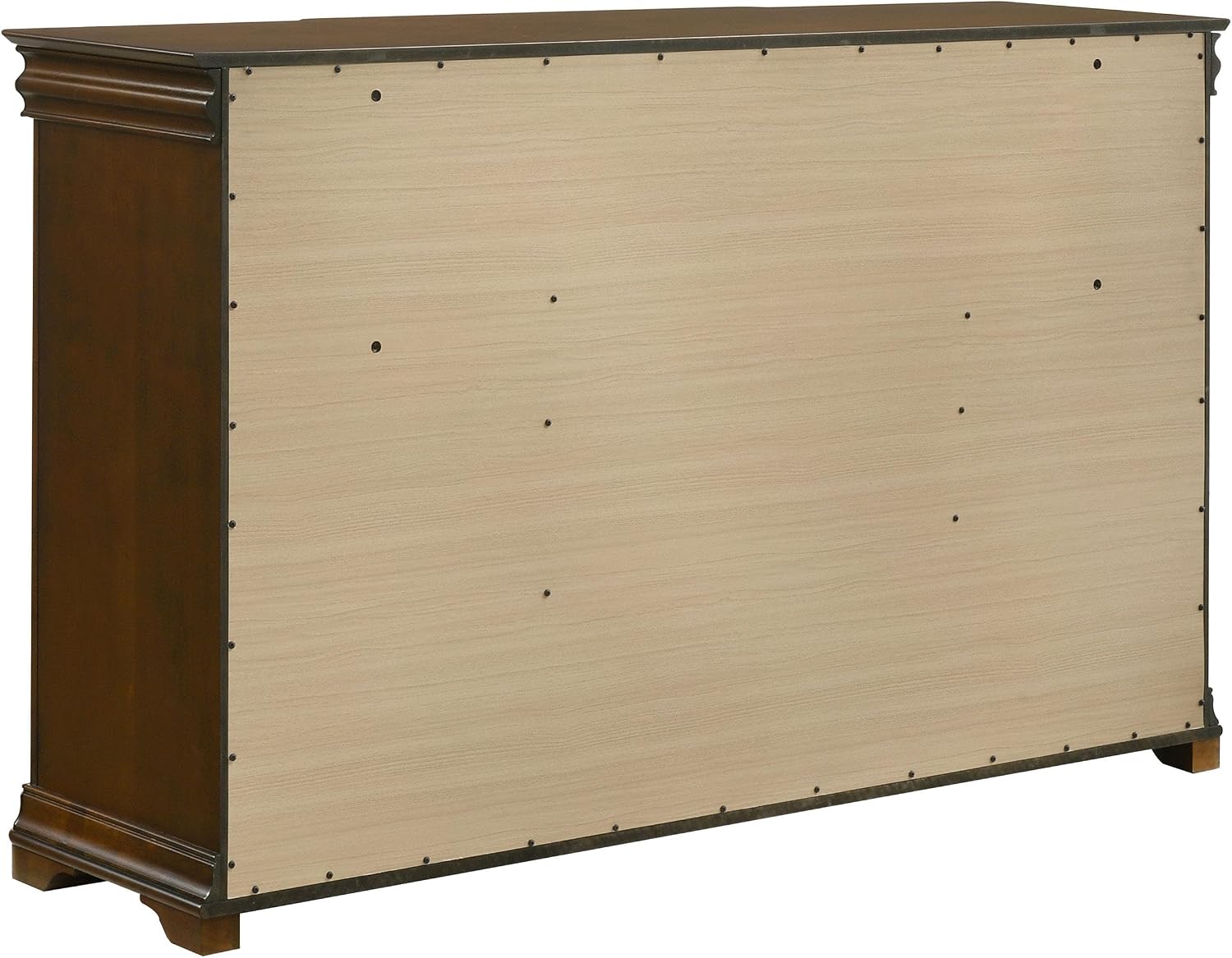 Coaster Home Furnishings - Garland - 4-Piece Bedroom Set with Wood Grain Detail, Cutaway Corners, Padded Headboard and Dual USB Ports - Bedroom - Queen Size - Brown Cherry - 205301Q-S4