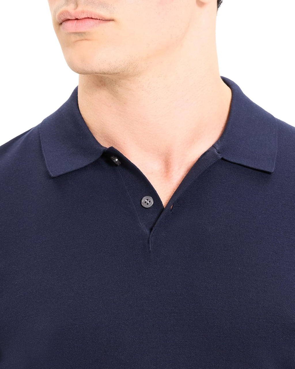 Theory Men's Goris Polo Long Sleeve in Light Bilen