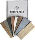 Timberchic Reclaimed Wood Wall Panels – Peel and Stick Planks for Accent Walls – Rustic Home Décor Sample Pack (3', 4', 5', Assorted Colors)