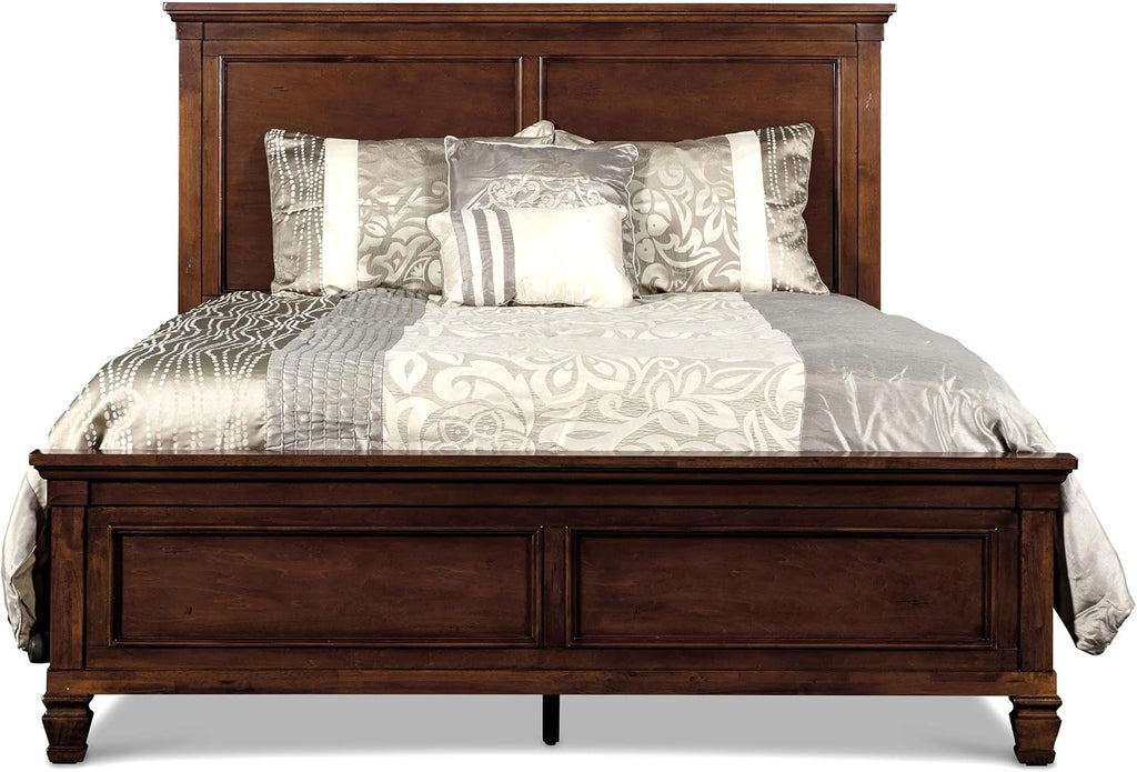 New Classic Furniture Tamarack 5/0 Solid Wood Queen Bed in Burnished Cherry