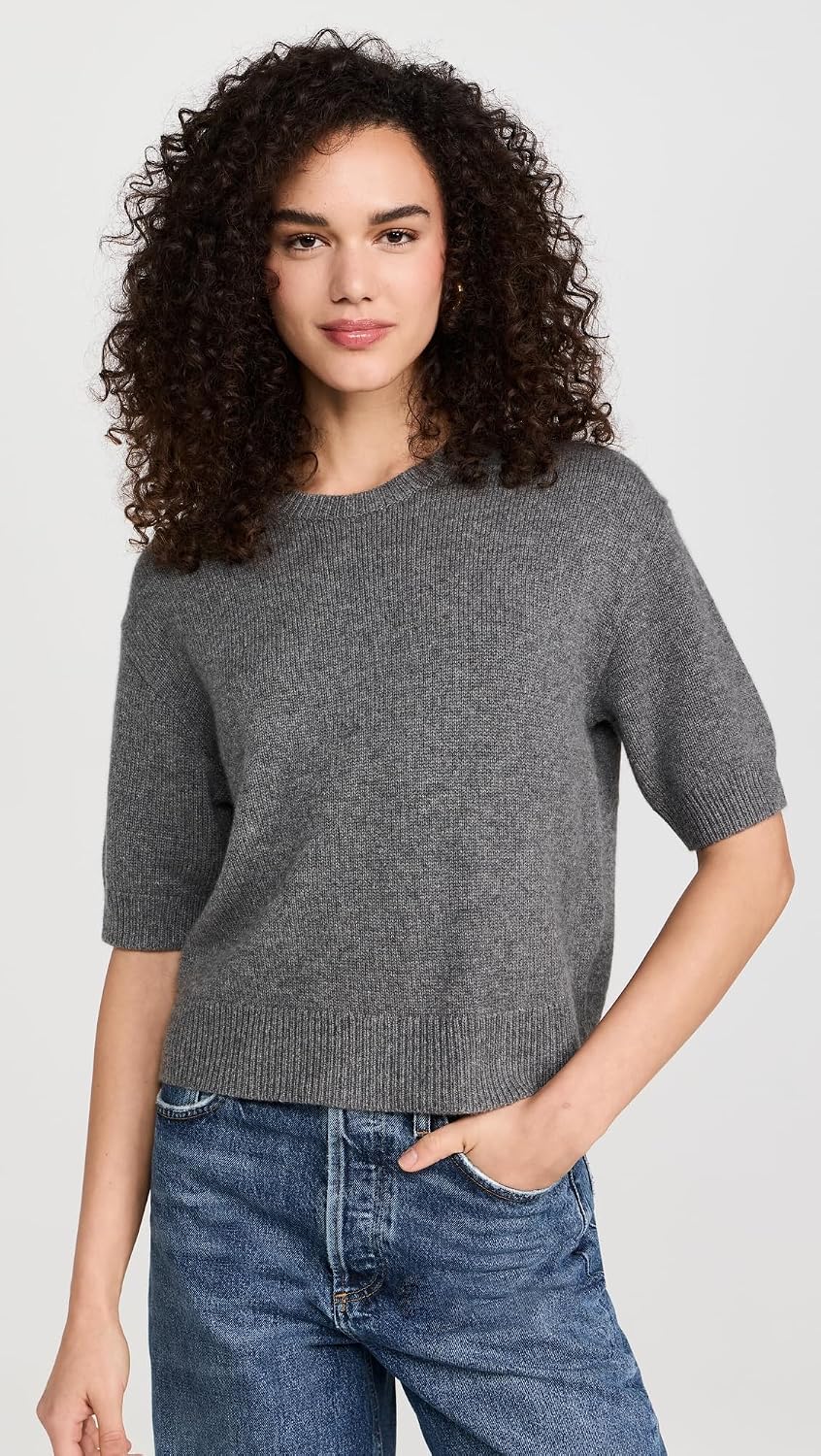 Theory Women's Crop Cashmere Tee