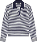 Theory Women's Striped Long Sleeve Polo