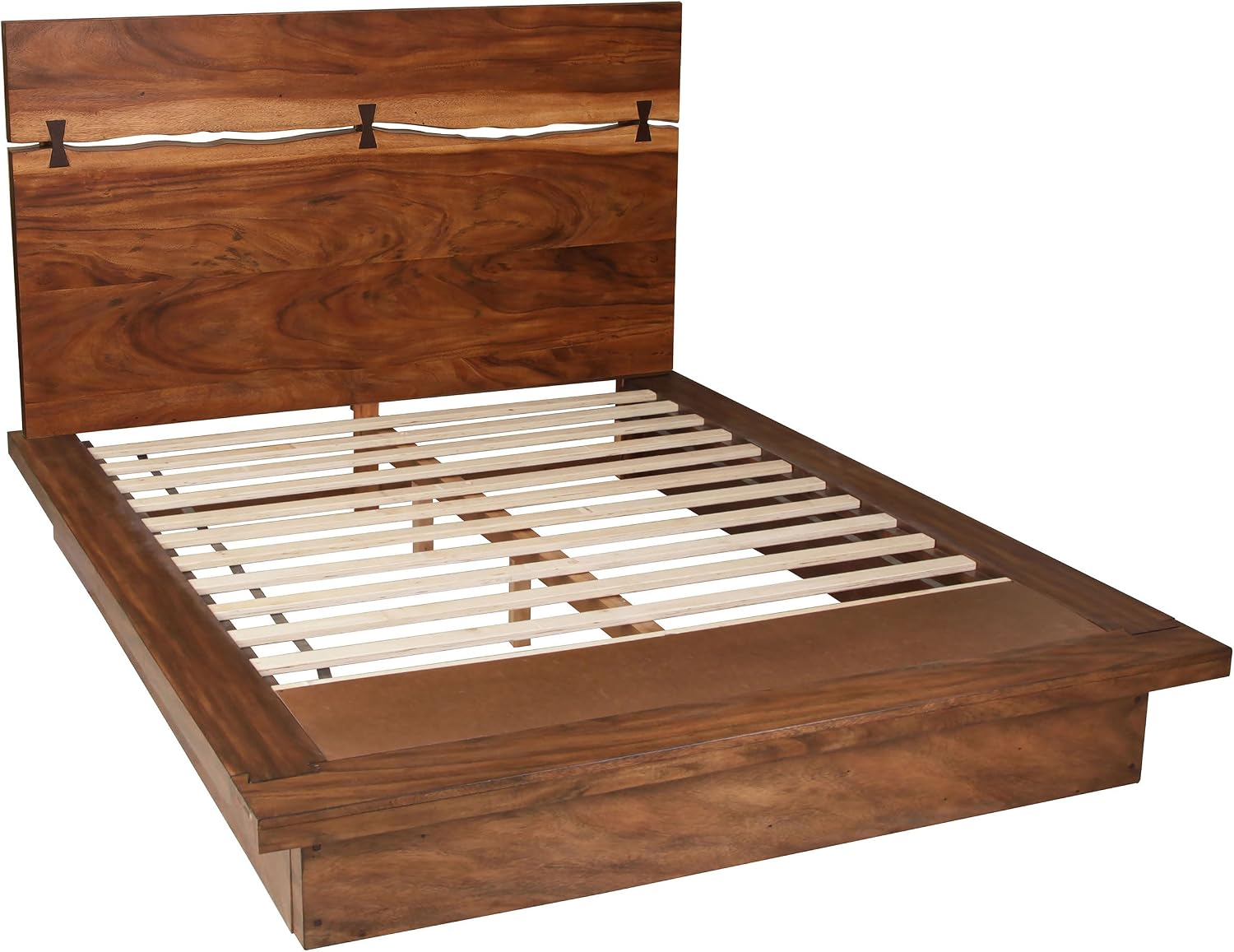 Coaster Home Furnishings Winslow Farmhouse 5-Piece Bedroom Set Live Edge Eastern King Size Panel Bed Frame 52-inch Headboard Smokey Walnut 223250KE-S5