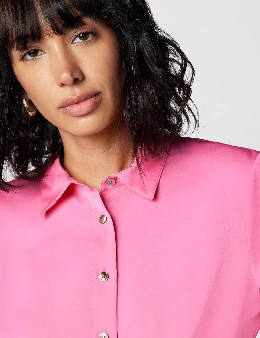 Theory Women's Cap SLV Blouse, Bright Pink, M