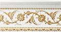 6-Piece Crown Molding Crown Decor Set, Molding Trim for Walls, 94 Inches, Gold Floral on French White