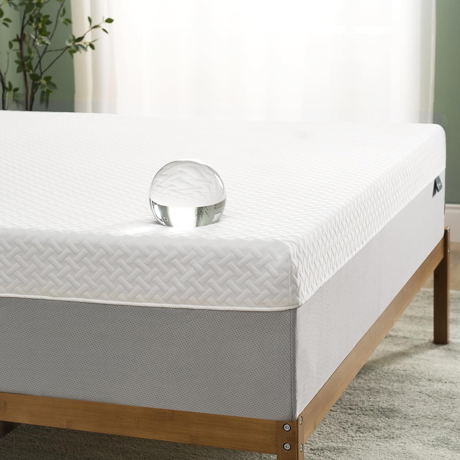 Zinus 10 Inch Green Tea Essential Memory Foam Mattress [New Version], Twin, Fiberglass Free, Medium Feel, Breathable Airflow Memory Foam, Certified Safe Foams & Fabric, Mattress in A Box