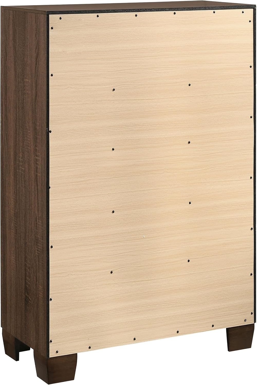 Coaster Home Furnishings Brandon Transitional 5-Piece Bedroom Set Queen Size Panel Bed Frame 56-inch Headboard Warm Brown 205321Q-S5