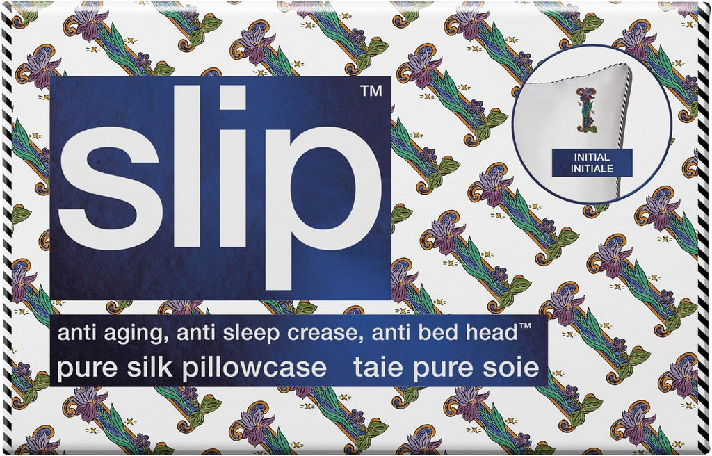 slip The Original Queen Pure Silk Pillow Case - 100% Pure 22 Momme Mulberry Silk - Queen Standard Size - Anti-Aging, Anti-BedHead, Anti-Sleep Crease, Initial Collection: Letter I (20' x 30')