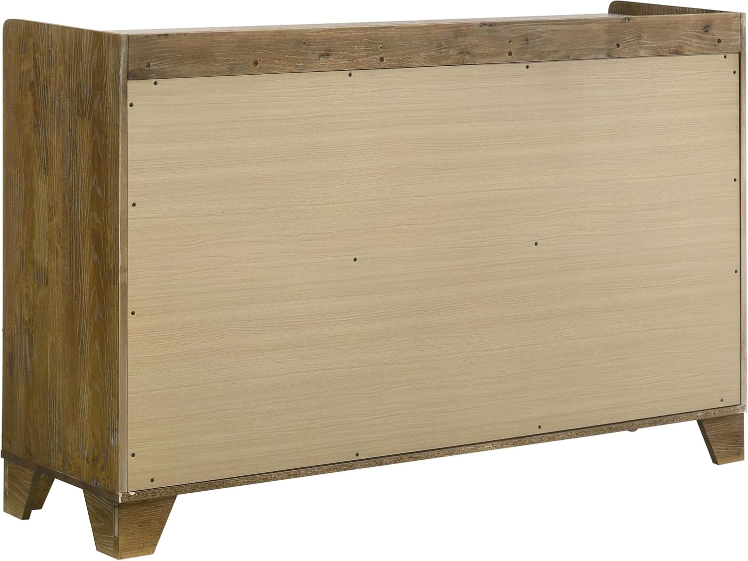 Coaster Home Furnishings - Henderson - Wood - 5-Piece Bedroom Set with Bookcase Headboard, USB Charging and Rustic Style - Bedroom - Queen Size - Medium Oak - 222971Q-S5