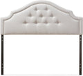Baxton Studio Cora Modern and Contemporary Greyish Beige Fabric Upholstered Full Size Headboard