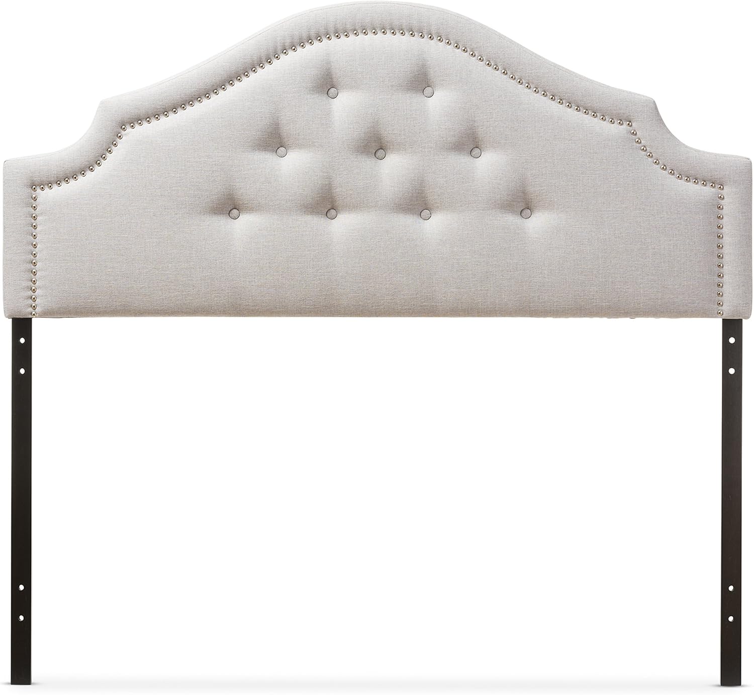 Baxton Studio Cora Modern and Contemporary Greyish Beige Fabric Upholstered Queen Size Headboard