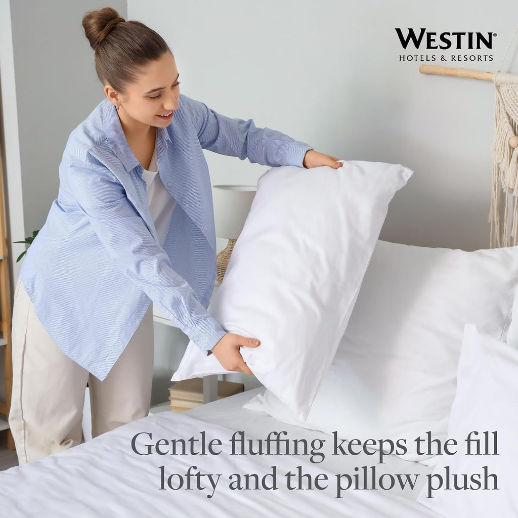 Westin Feather & Down Pillow - Medium to Firm Support Feather and Down Pillow - King (20' x 36')