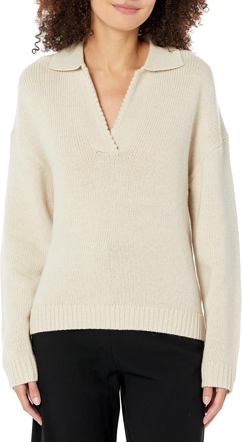 Theory Women's Scallop Polo Sweater