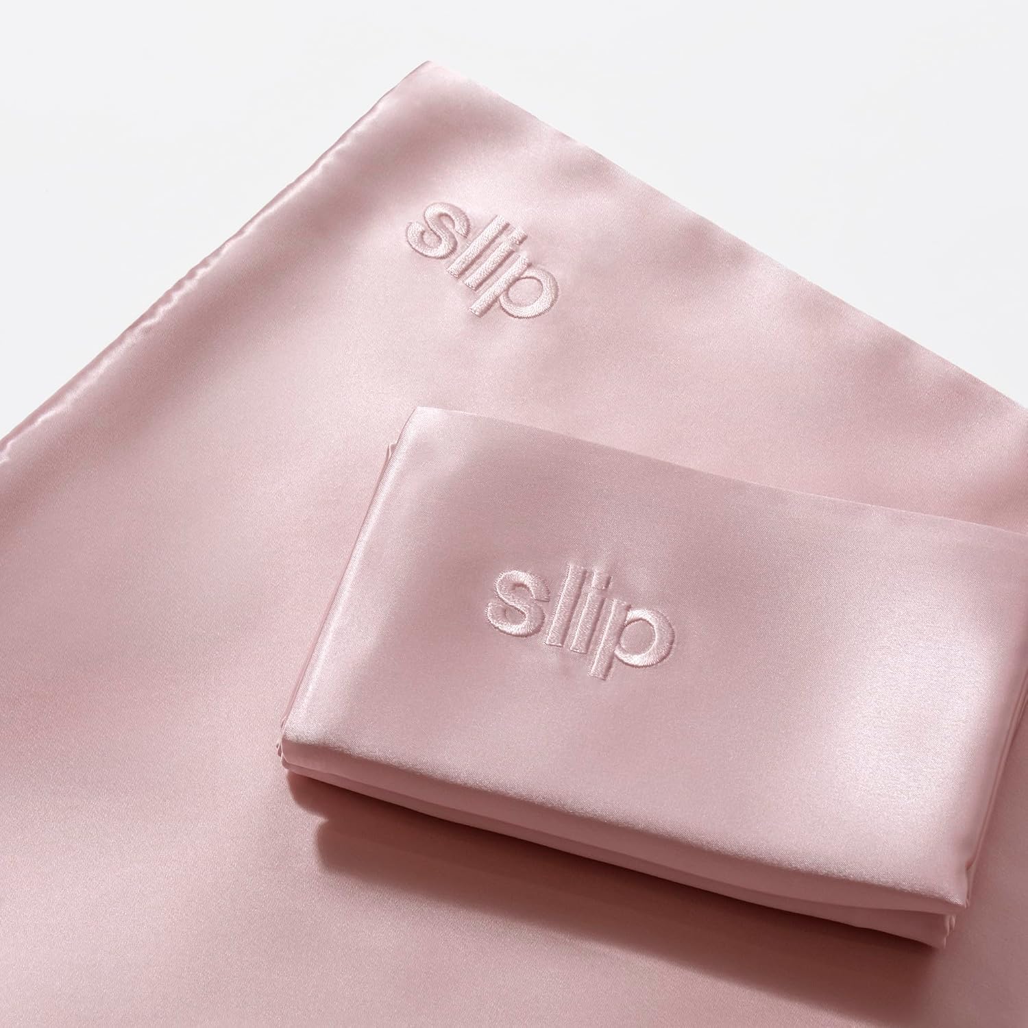 slip King Pure Silk Pillow Case - 100% Pure 22 Momme Mulberry Silk- King Size Standard Pillow Case - Anti-BedHead, Anti-Sleep Crease, Pink (20' x 36')