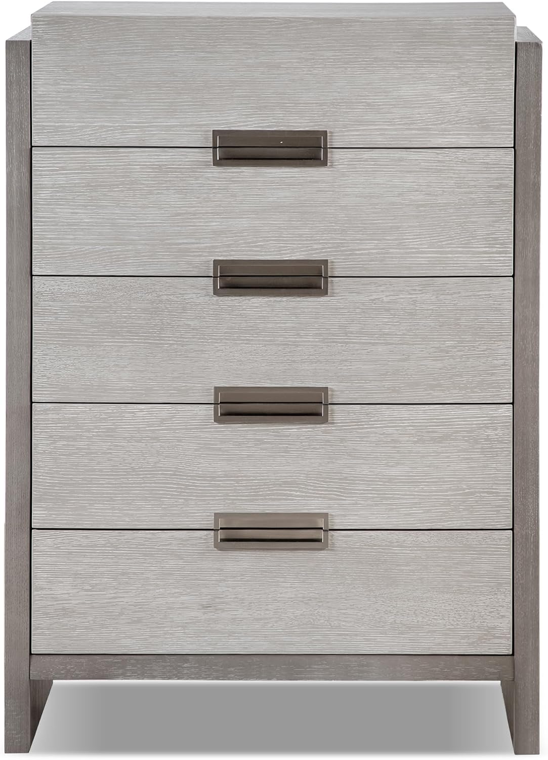 Furniture of America Burnett Solid Wood 6-Piece Bedroom Set, Queen-Size Bed with Padded Headboard, Felt-Lined Top Drawer, Stability and Durability Frame, Box Spring Required, Gray