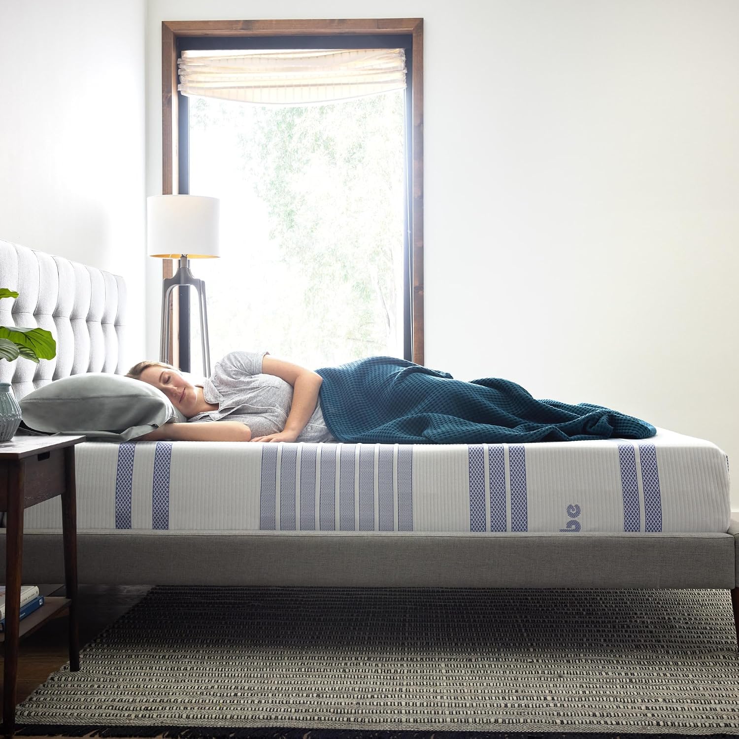 Vibe Gel Memory Foam Mattress, 12-Inch CertiPUR-US Certified Bed-in-a-Box, Queen, White