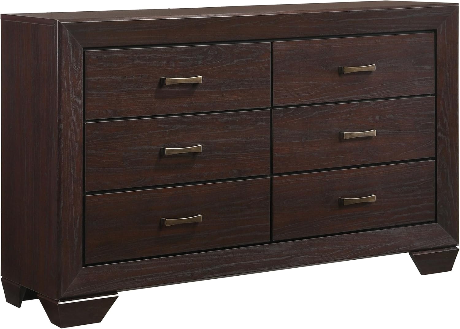 Coaster Home Furnishings Dorian Transitional 5-Piece Bedroom Set Leatherette Upholstered Queen Size Panel Bed Frame 46-inch Headboard Dark Cocoa 300762Q-S5