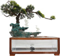 Tabletop Water Fountains Indoor-Rockery Humidifier with Led Light, Tabletop Fountains and Waterfalls Indoor with Fish Tank, Feng Shui Office Home Decor for Good Luck Wealth, Meditation