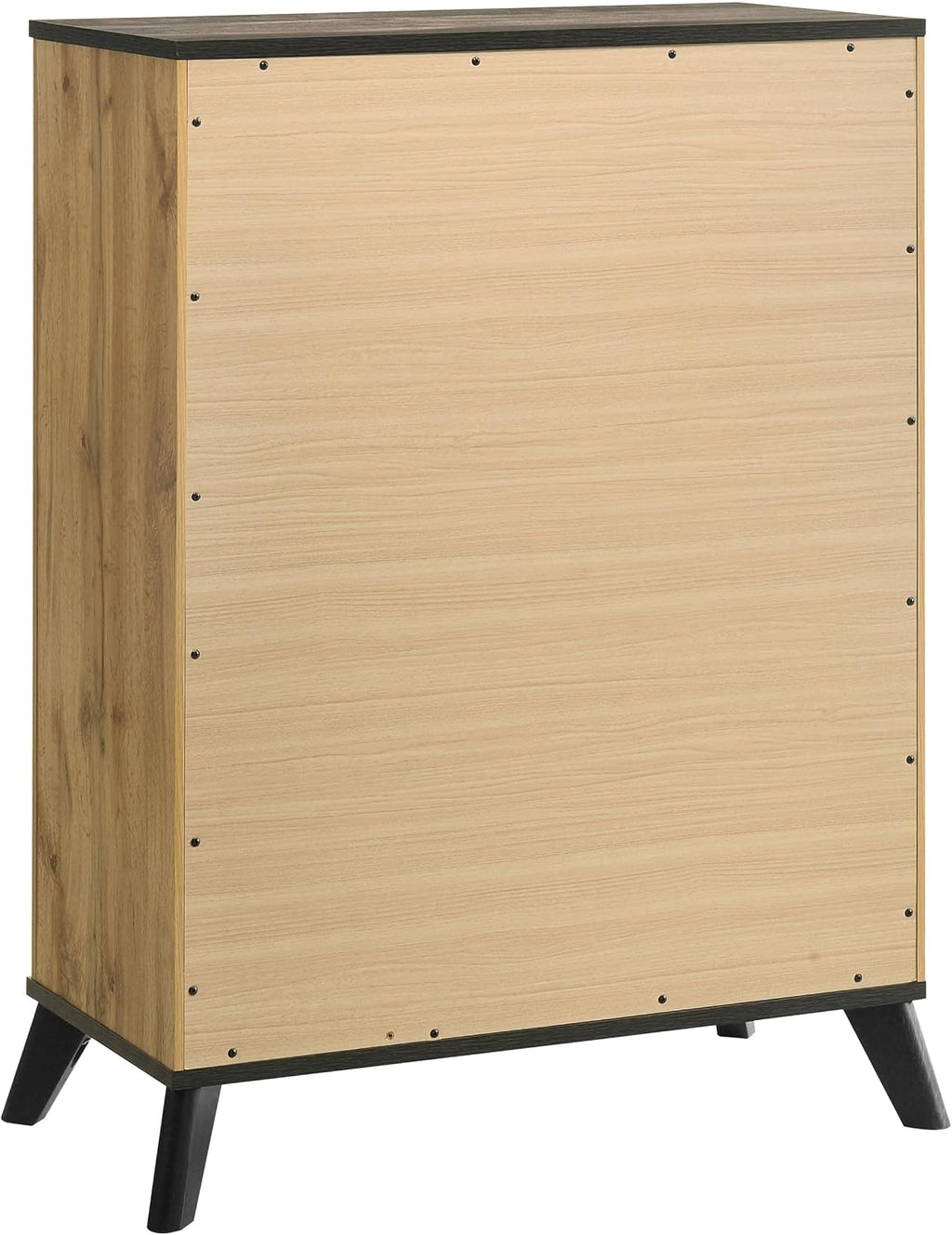 Coaster Home Furnishings Kaywood Mid-Century Modern 5-Piece Bedroom Set Queen Size Panel Bed Frame 52-inch Headboard Weathered Brown and Natural Pine 225001Q-S5
