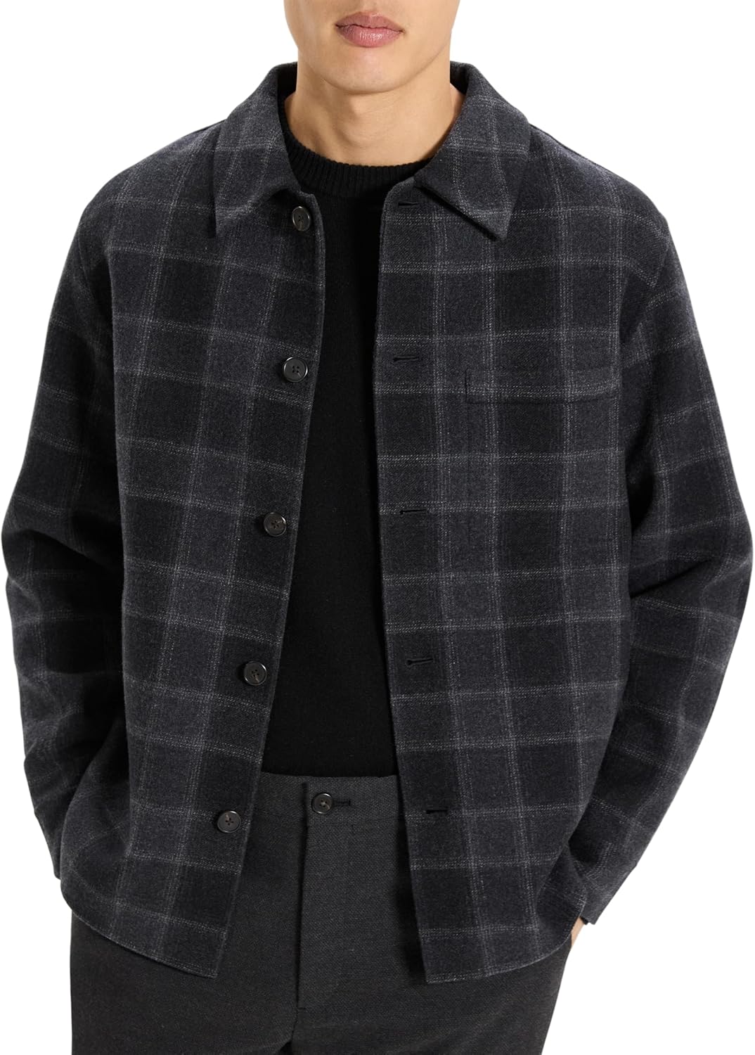 Theory Men's WP Overshirt in New Divide Check