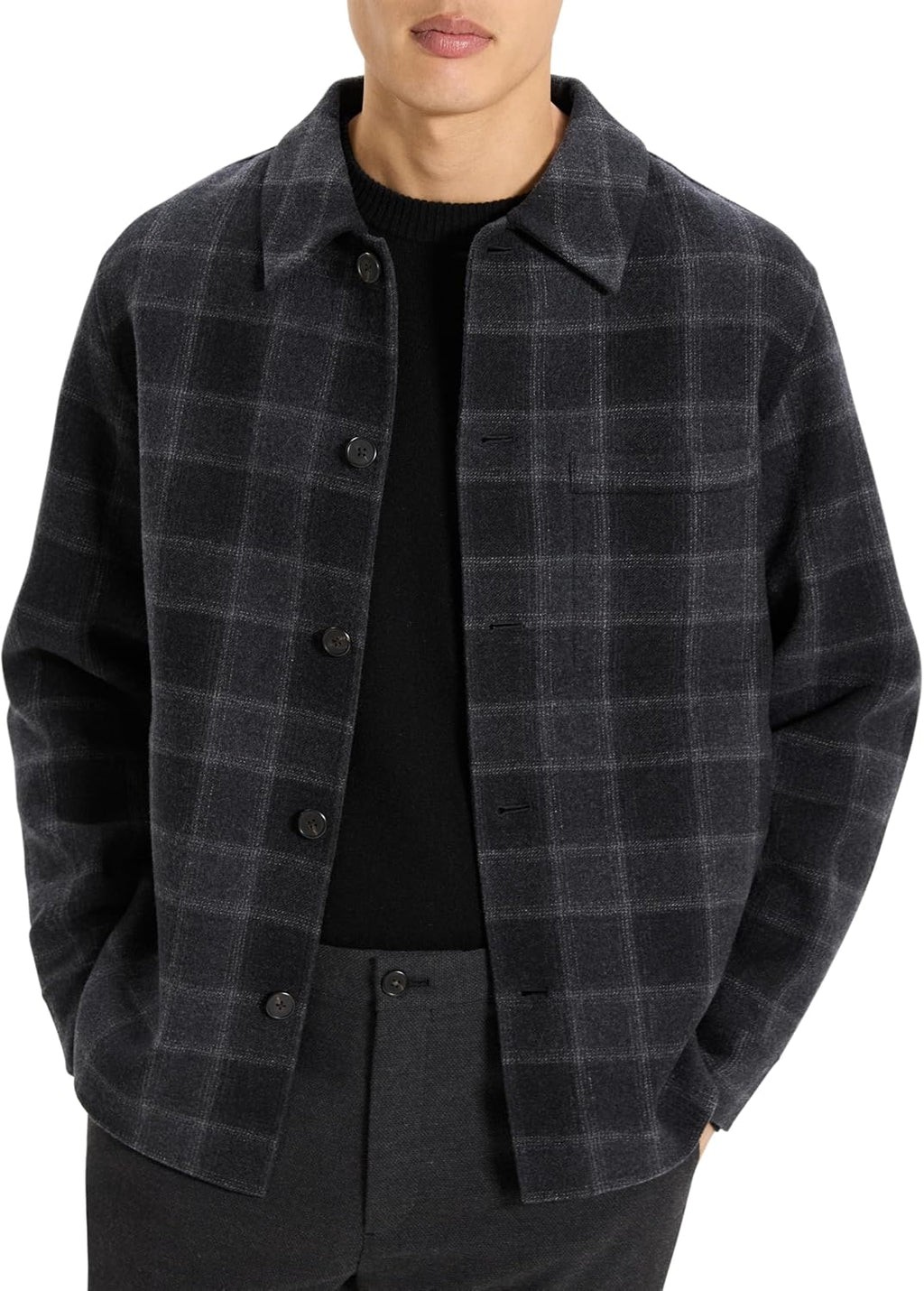 Theory Men's WP Overshirt in New Divide Check