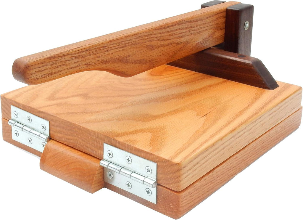 10 Inch Red Oak Tortilla Press – Handmade Hardwood Tortilla Maker by Central Coast Woodworks