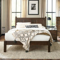 Grain Wood Furniture Shaker Solid Wood Panel Platform Bed, Full Size, Expresso