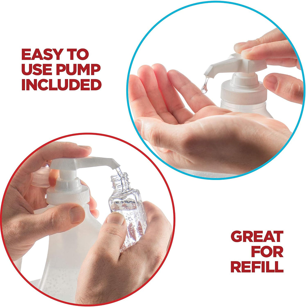 Sanit Moisturizing Hand Sanitizer Gel 70% Alcohol - Kills 99.99% Germs, Advanced Formula with Vitamin E and Aloe Vera - Soothing Gel, Fresh Scent, Made in USA - 1 Gallon with Pump, 4 Pack
