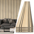 Art3d 4-Pack Glue-On Wall Panels, Wood Grain Texture Interior Wall Decor, 104'x12' Recycled Polystyrene Wainscoting Panels, Low Emission for Living Room Bedroom,Natural Oak
