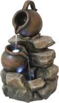 Design Toscano LaTaverna Cascading Urns Illuminated Garden Fountain