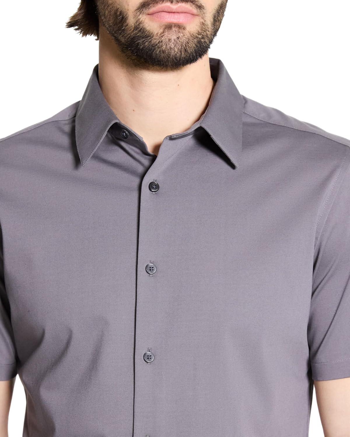 Theory Men's Theory Men's Irving Short Sleeve Button Down Woven in Structure Knit