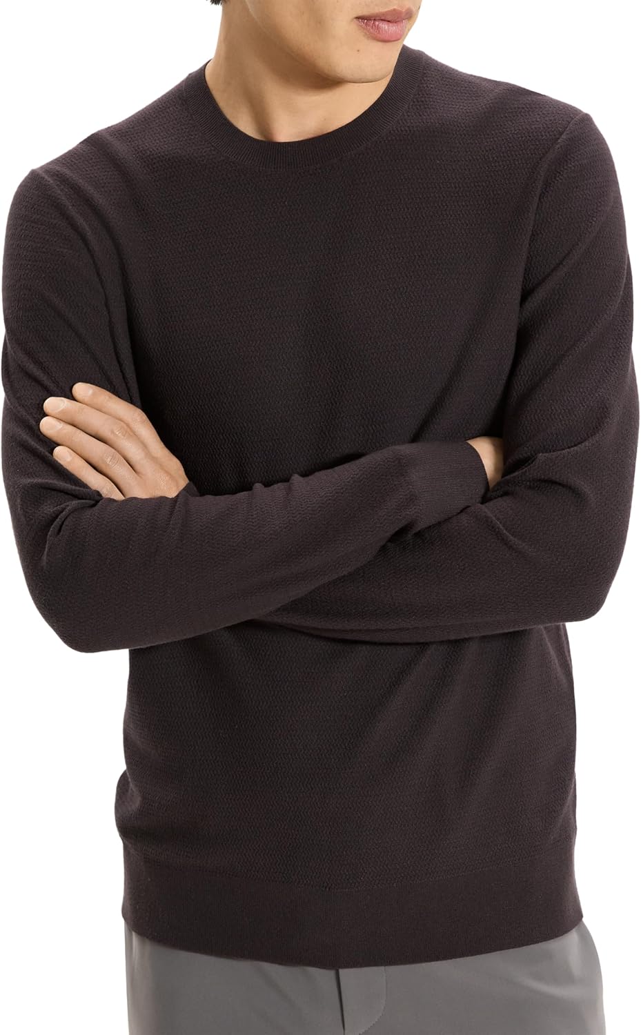 Theory Men's Riland Crew Neck in Light Bilen