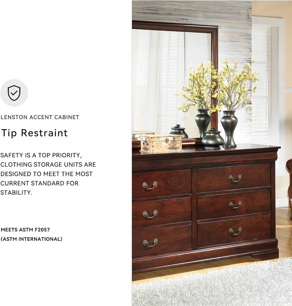 Signature Design by Ashley Alisdair Traditional 6 Drawer Dresser, Dark Brown