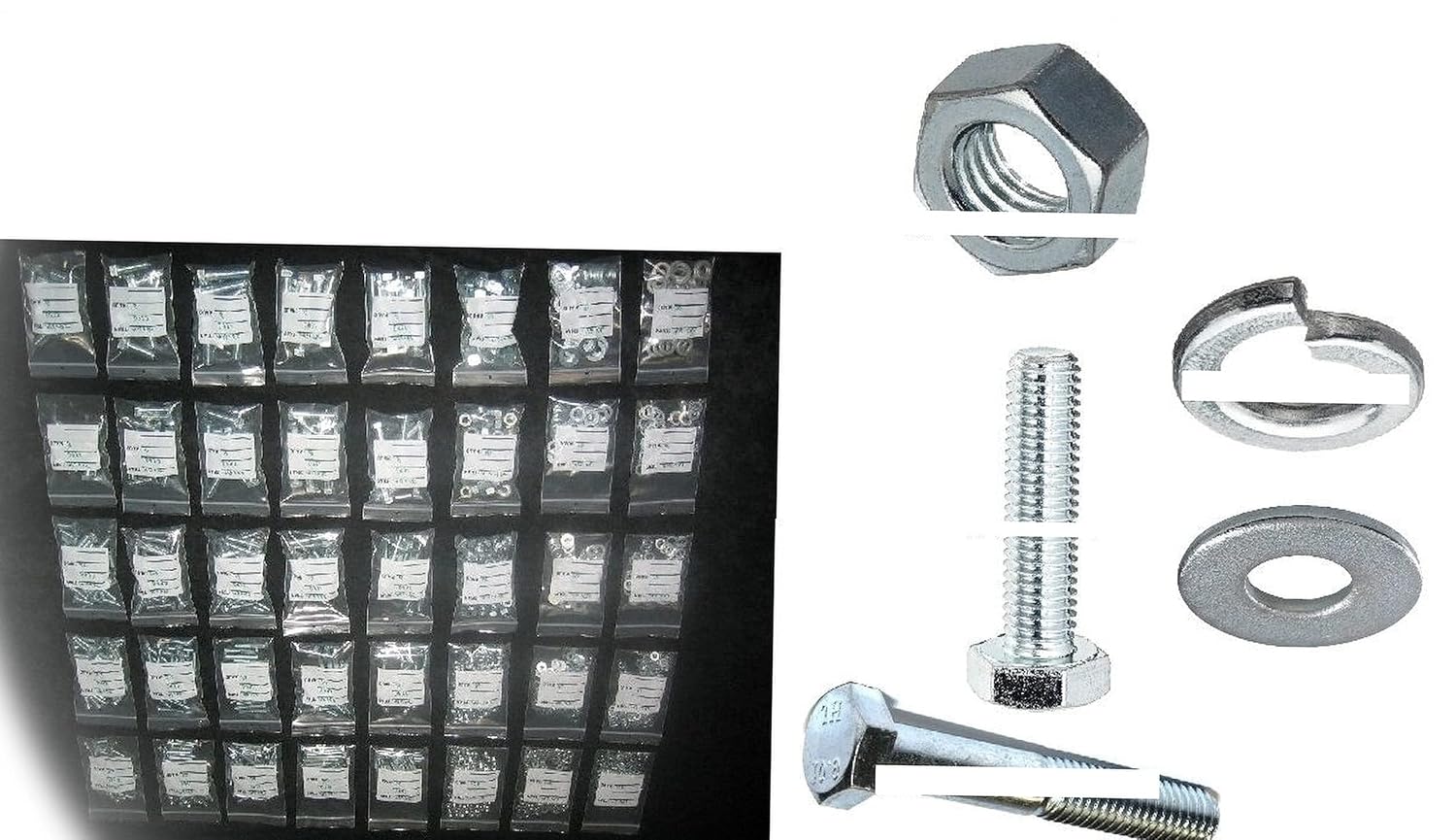 Metric Grade 10.9/8 Bolt NUT & Washer KIT 1496 PCS Multi-Purpose Comprehensive Hardware Fastener Assortment Kit Cit00646Riv