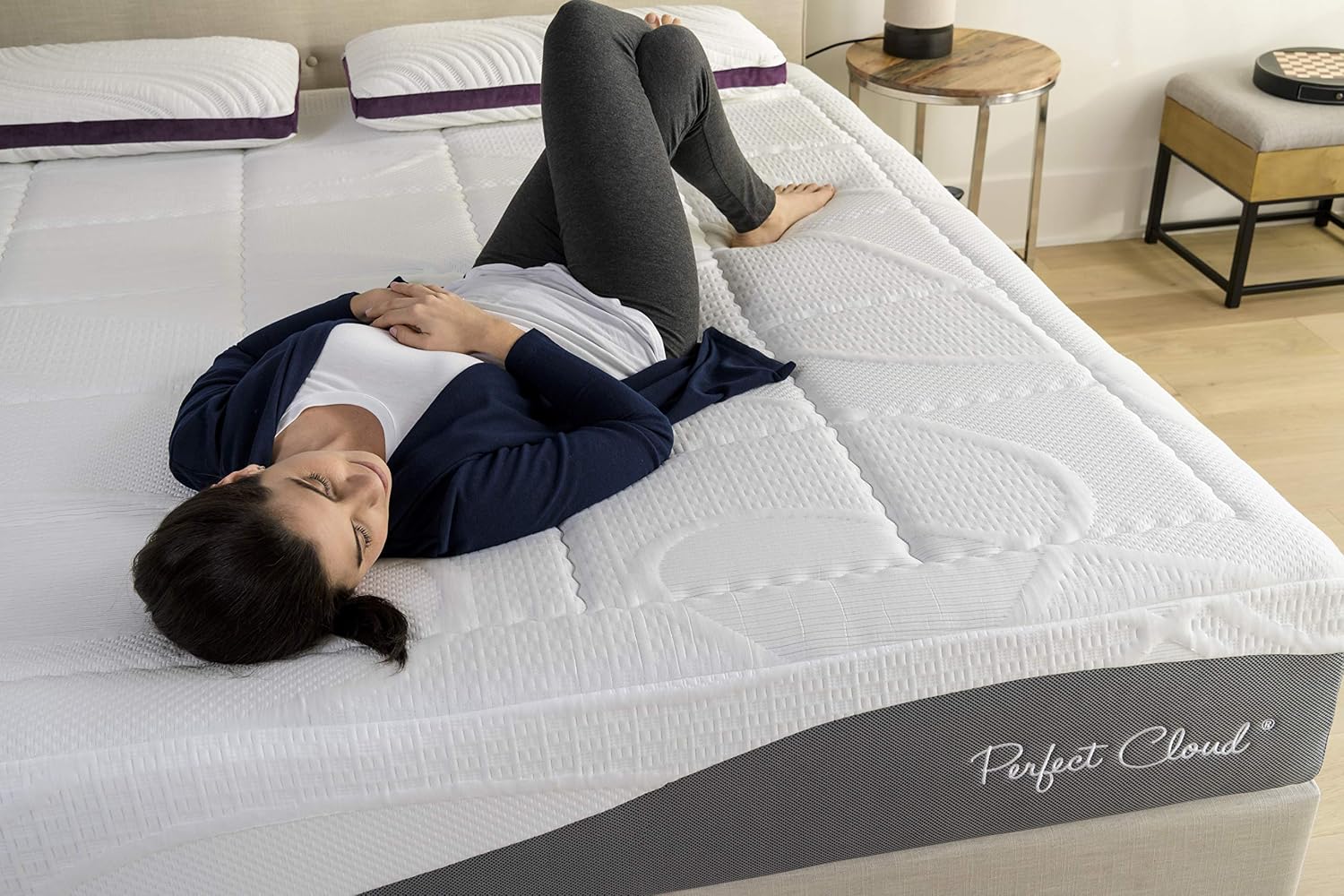 Perfect Cloud Made in The USA Elegance Plush Gel-Infused 12 inch Memory Foam Mattress - Pressure Relieving - Bed-in-a-Box (Full)