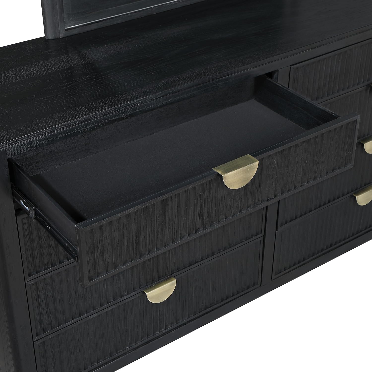 Coaster Home Furnishings Brookmead Transitional 5-Piece Bedroom Set Queen Size Panel Bed Frame 60-inch Headboard Black 224711Q-S5