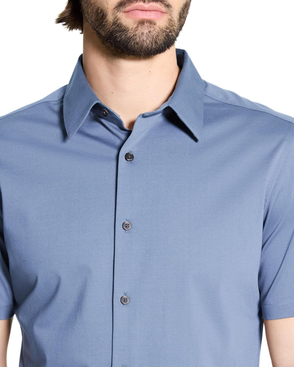 Theory Men's Theory Men's Irving Short Sleeve Button Down Woven in Structure Knit
