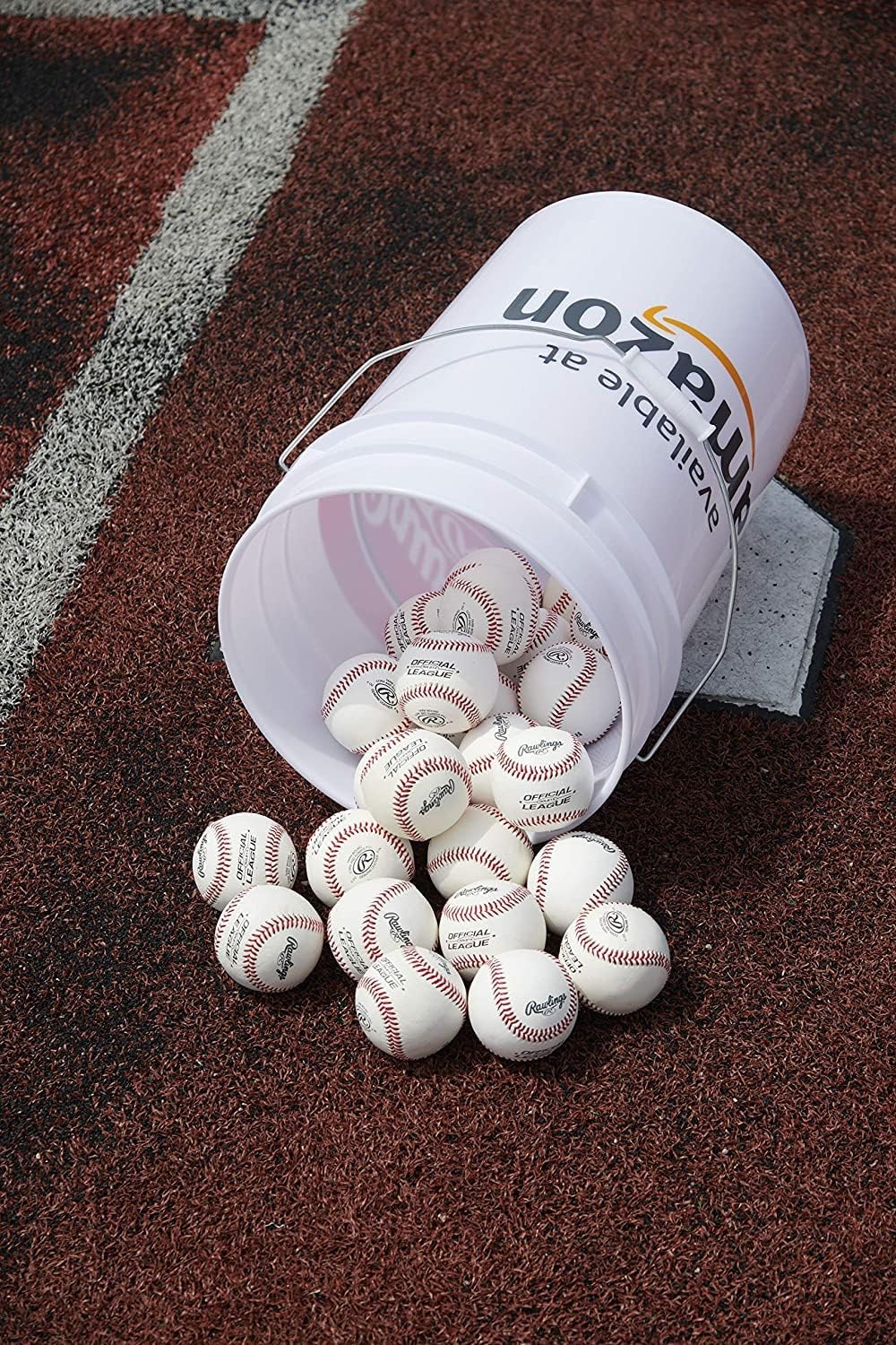 Rawlings | Official League Competition Grade Baseballs | ROLB1X | Game/Practice Use | Youth/14U | Bucket | 24 Count