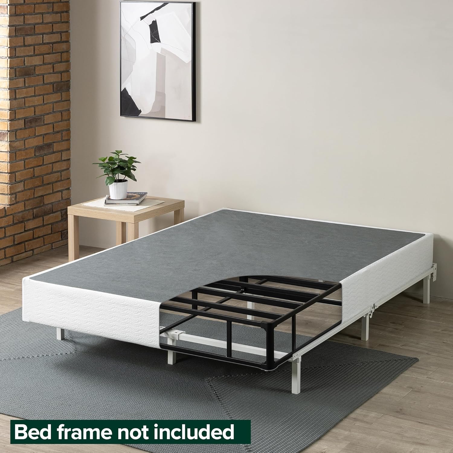 Zinus 9 Inch California King Metal Smart Box Spring with Quick Assembly, Mattress Foundation, Strong Metal Frame, Easy Assembly