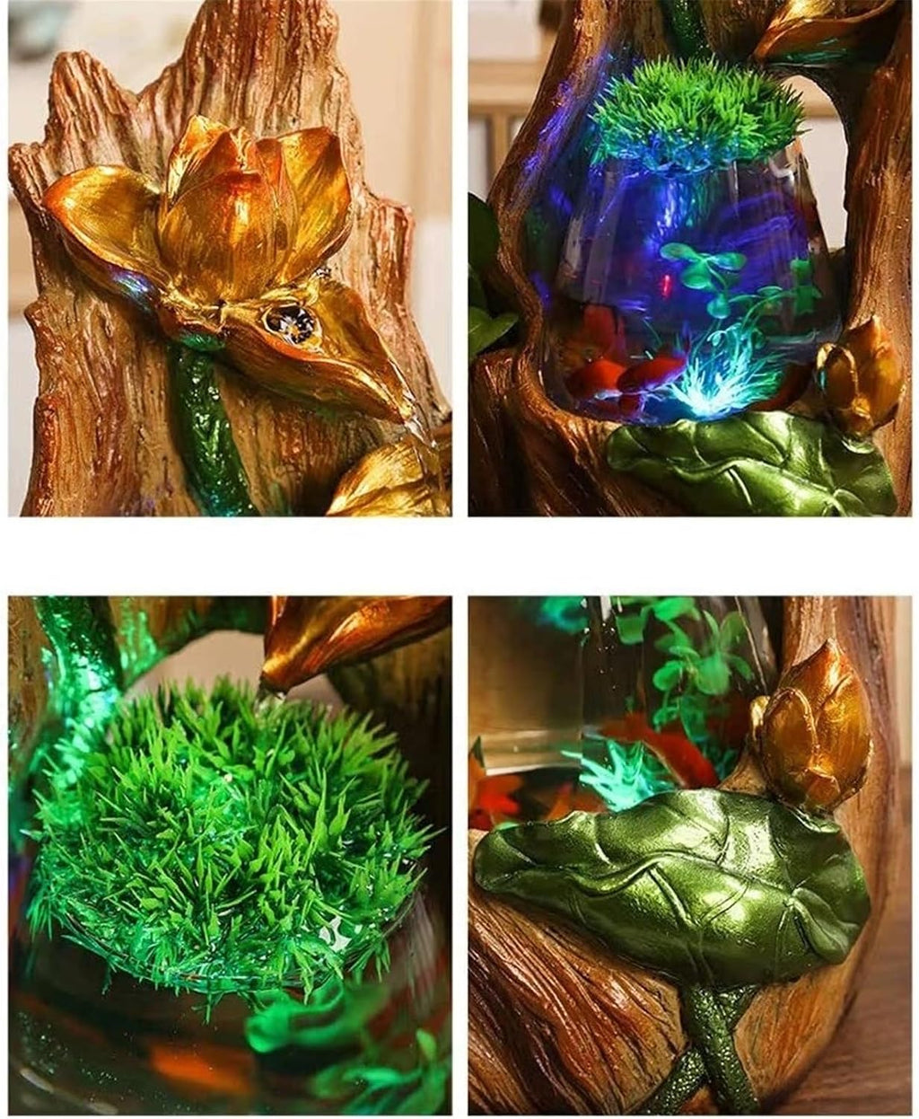 Tabletop Fountain Waterfall Tabletop Fountain Small Home Desktop Fish Tank Water Circulation Ornaments
