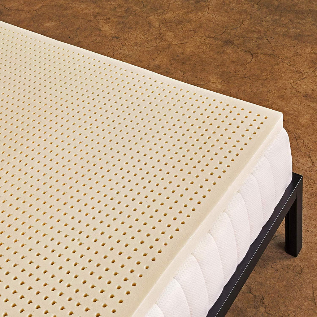Pure Green Natural Latex Mattress Topper - Medium Firmness - 1 Inch - Twin XL Size (GOLS Certified Organic)
