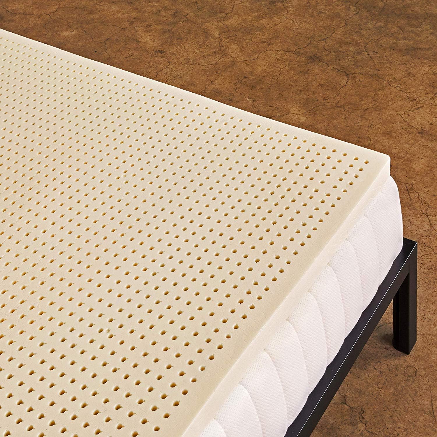 Pure Green Natural Latex Mattress Topper - Medium Firmness - 1 Inch - Twin Size (GOLS Certified Organic)