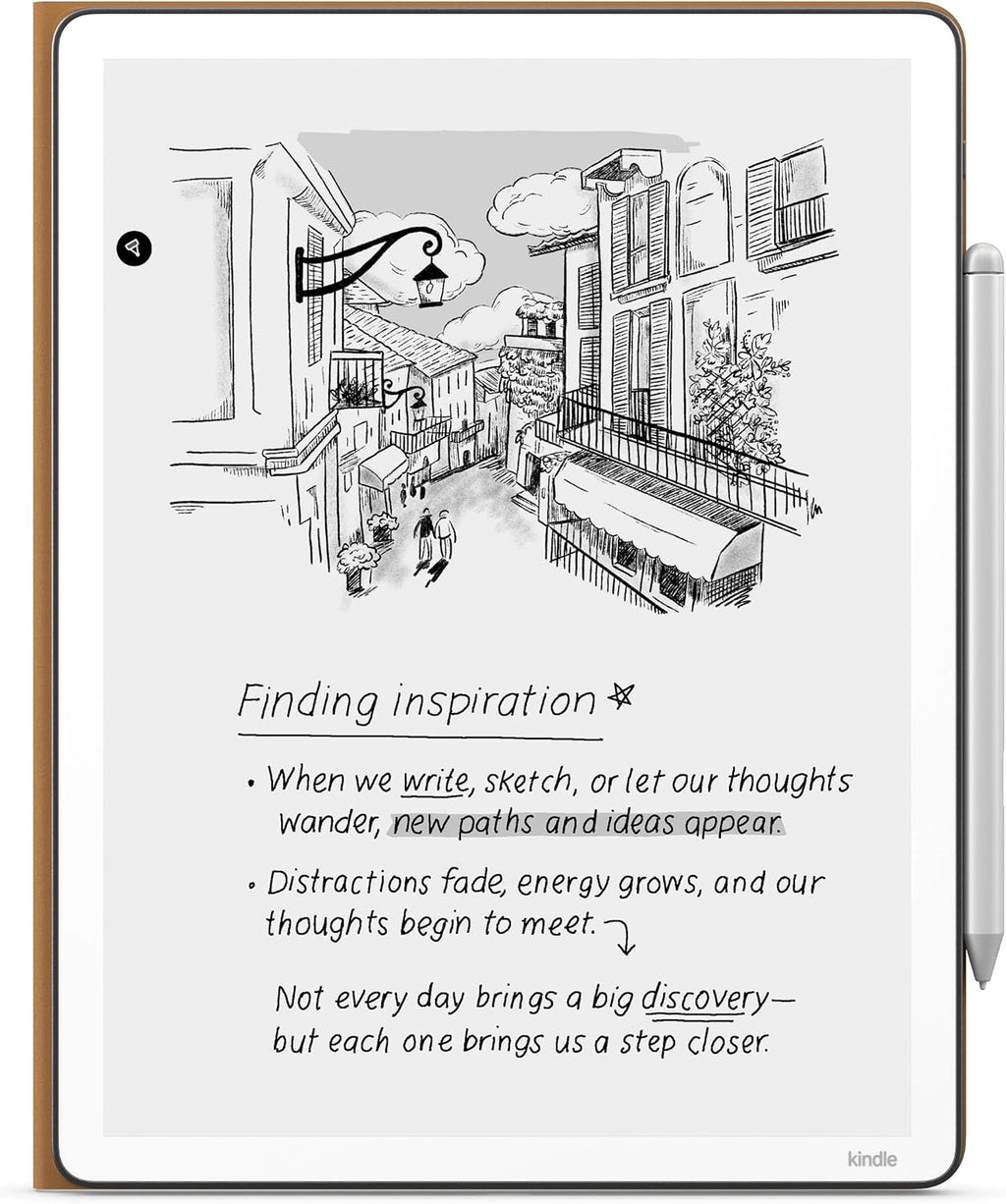 Introducing Amazon Kindle Scribe Executive Folio Cover with Magnetic Attach, Sleek Protective Case - Premium Leather